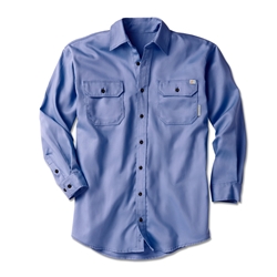 Rasco FR Mens 88/12 Uniform Shirt - Work Blue flame, resistant, retardant, work, button down, blue, ultra, soft
