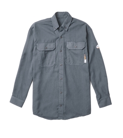 Rasco FR Mens DH Air Uniform Shirt - Charcoal flame, resistant, retardant, work, button down, gray, grey