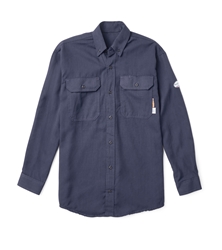 Rasco FR Mens DH Air Uniform Shirt - Navy flame, resistant, retardant, work, button down