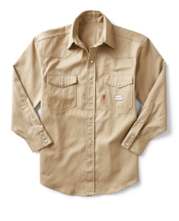 Rasco FR Mens Duck Snap Shirt - Khaki tan