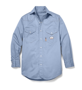 Rasco FR Men's Snap Shirt - Work Blue