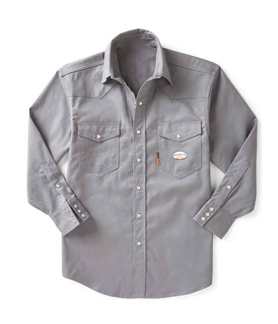 Rasco FR Men's Snap Shirt - Gray - FR1003GY