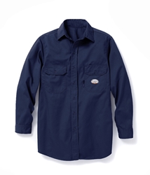 Rasco FR Mens Uniform Shirt - Navy flame, resistant, retardant, work, button down