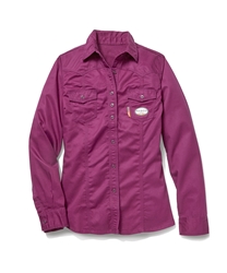 Rasco FR Womens Work Shirt with Buttons - Plum ladies, button, mint, flame, resistant, retardant, pink, purple