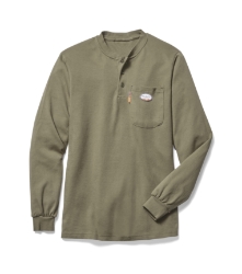 Rasco Flame Resistant Henley T-Shirt - Khaki 