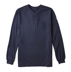 Rasco Flame Resistant Henley T-Shirt - Navy 