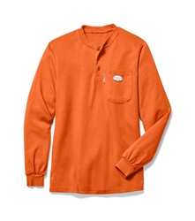 Rasco Flame Resistant Henley T-Shirt - Orange 