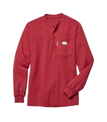 Rasco Flame Resistant Henley T-Shirt - Red 