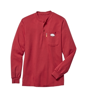 Rasco Flame Resistant Henley T-Shirt - Red