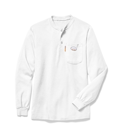 Rasco Flame Resistant Henley T-Shirt - White 