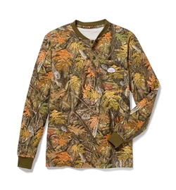 Rasco Flame Resistant Henley T-Shirt - Woodland Camo 