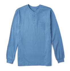 Rasco Flame Resistant Henley T-Shirt - Work Blue 