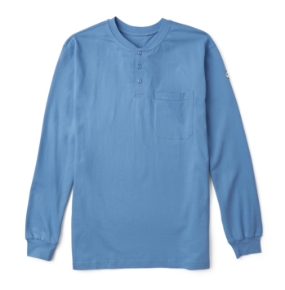 Rasco Flame Resistant Henley T-Shirt - Work Blue