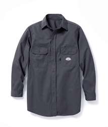 Rasco FR Men's Uniform Shirt - Gray flame, resistant, retardant, work, button down, grey