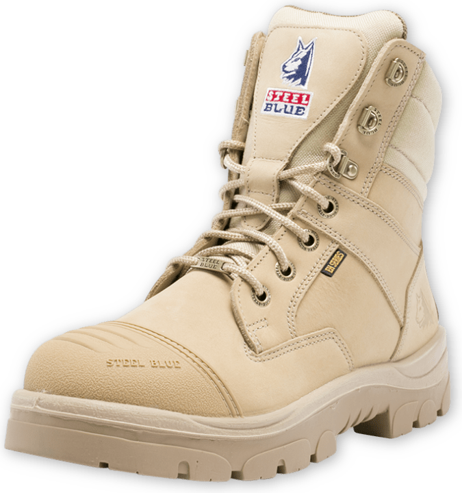 Steel Blue Men's Southern Cross Zip Lace Up Safety Boot - Sand - 812961