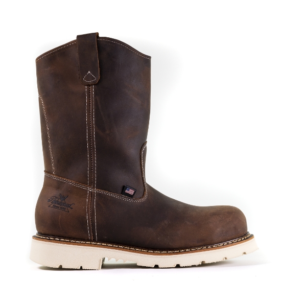 Thorogood Men's American Heritage 11" Crazy Horse Safety Toe Wellington - 804-4372