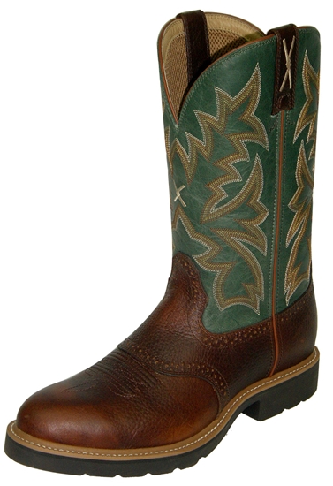 Twisted X Green Western Men's Steel Toe Boots | MSC0005